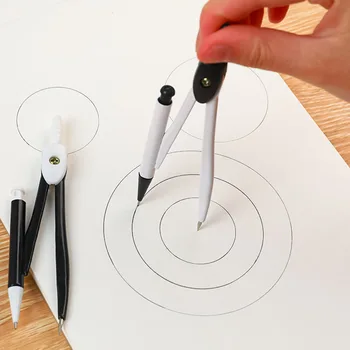 Simple Pratical Pfofessional компас Set Математика Геометрия Инструменти за рисуване на кръгове Офис училищни пособия Студентски канцеларски материали Подаръци