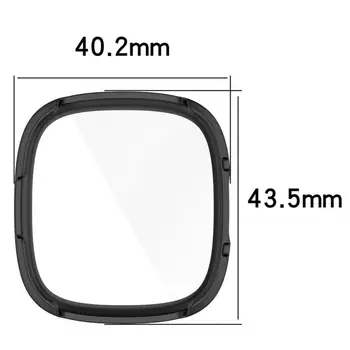 Soft TPU Clear защитно фолио за Fitbit Versa 4/3/Sense 2 Smart Watch Versa4 Versa3 Sense2 Протектор за екран Пълен капак