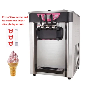 Soft сладолед машина Desktop Sundae сладолед машината за правене Неръждаема стомана сладолед Makers 110v 220v