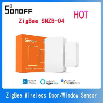 SONOFF SNZB04 Zigbee Smart Door Window Sensor Mini Door Alarm Sensor Работа със SONOFF Zigbee Bridge-P за интелигентна домашна сигурност