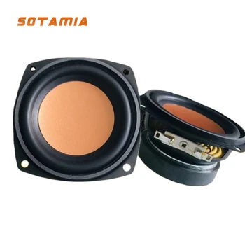 SOTAMIA 2Pcs 3 инчов портативен аудио високоговорител 4 Ohm 8 Ohm 20W пълен обхват звуков високоговорител гумен ръб високоговорител DIY домашно аудио