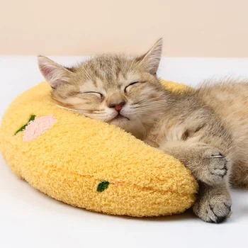 Super Soft Cat плюшена възглавница за спане Възглавница за облекчаване на тревожността Консумативи за домашни любимци, подходящи за котки Главата да лежи на куче котка доставки