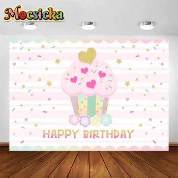 Sweet Candyland Cake Smash Backdrops 1st Happy Birthday Party Ice Cream Baby Photography Background Photo Studio Decor Photozone