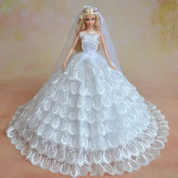 TA175 Кукла играчка нова модна рокля сватбена рокля аксесоари за Bbie кукли