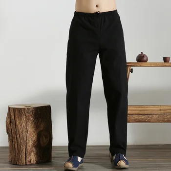 Tai Chi панталони китайски Tang костюм панталони Cotten Wing Chun Kung Fu панталони размер 165-190