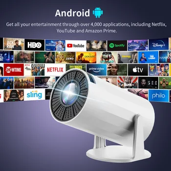 Toot сянка HY300 Android Wifi интелигентен преносим проектор 1280 720P Full HD офис домашно кино видео мини проектор