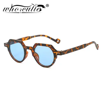 Trendy Leopard Cat Eye Слънчеви очила Жени Мъже Марка Квадратни слънчеви очила Sunnies Женски малки сини лещи Уникални нюанси Очила UV400