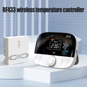 Tuya Smart Home Безжичен термостат RF батерия Газов котел Отопление на вода Цифров температурен контролер Alexa Home