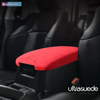 Ultrasuede Top Suede Wrap Car Storage Armrest Box Panel Trim Cover For Toyota Land Cruiser Prado 150 Facelift 2014-On J150