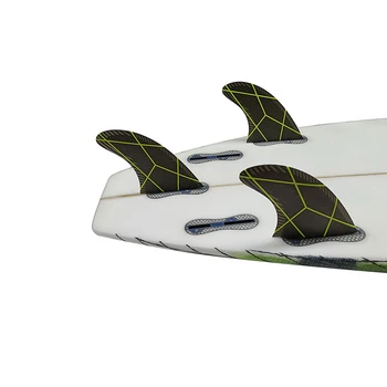 UPSURF FCS 2 FIN Thruster M / L Tri Fins Фибростъкло Carbon Surfboard Fin За Shortboard / Funboard 3 Fins Set Аксесоари за сърф