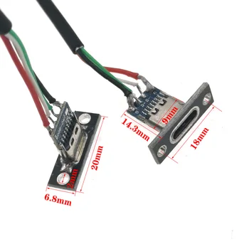 USB Type-C 4PIN заваръчна тел 3A женски DIY конектор направо за мобилен телефон зареждане порт гнездо за зареждане с винтове адаптер
