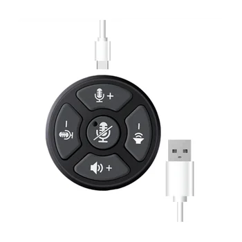 USB високоговорител 360° гласов пикап USB тип C-A микрофон за домашен офис, интелигентно гласово подобрение