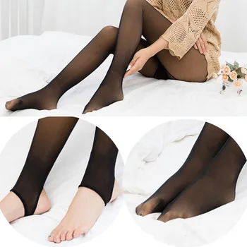 Velvet Leggings Thick Legins Through The Meat Warm Pants Women's Leggings Warm Mesh Leggins For Womens Winter Clothes