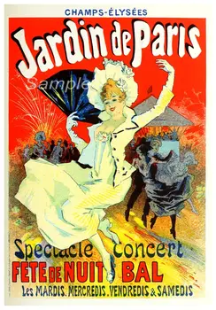 Vintage Jardin de Paris Френски рекламен плакат печат