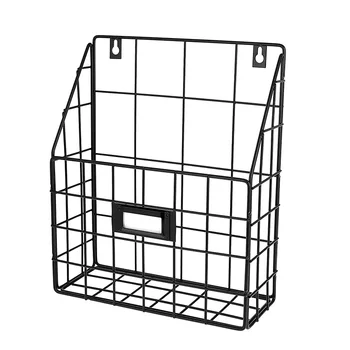 Wire Mail Basket - Монтирана на стена висяща папка / организатор на документи - икономична и лесна за инсталиране тава за домашен офис & повече (1 Sl