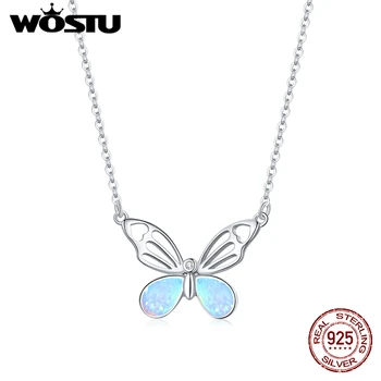 Wostu Колиета 100% оригинални 925 стерлинги сребърна пеперуда висулка за жени прост фин марка бижута подарък DAN216