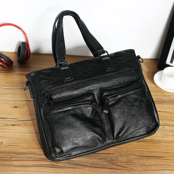 Xiao.p мода мъжки висококачествени Pu кожа бизнес отдих чанта PU кожа чанта едно рамо Crossbody компютър чанта