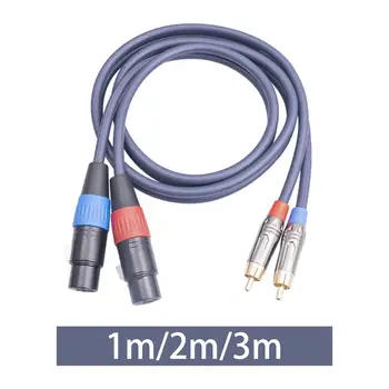 XLR към RCA кабел стабилна HiFi стерео аудио връзка за усилвател за слушалки
