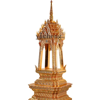 YY Масивен дървен под Светилище на Буда Тайландски стил Буда кабинет олтар Буда поклонение маса Буда стойка светилище