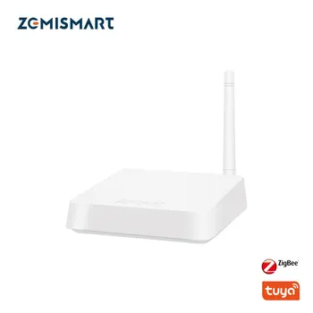 Zemismart Tuya Zigbee Hub с антена Smart Home Bridge кабелен шлюз с мрежов кабел Интелигентен живот App Control Zigbee устройства