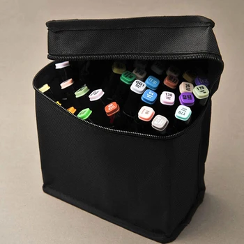 Zipper сгъваеми арт маркери цип платно съхранение молив чанта задържане маркери писалка