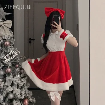 Ziqi Нова Коледа Outfit Секси Pure Desire Сладък плюшен секси бельо тънък дамски униформа костюм на едро 6221