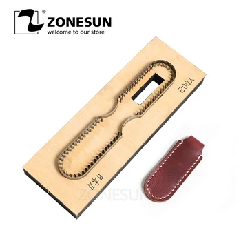 ZONESUN Персонализирана кожа рязане Die Craft DIY ключодържател дървен шаблон нож пробиване ключодържател рязане мухъл Кътър