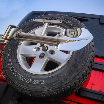 Автомобилен резервен превозвач на гуми Флаг полюс скоба Притежател на регистрационния номер за Suzuki Jimny Офроуд автомобил Sansour