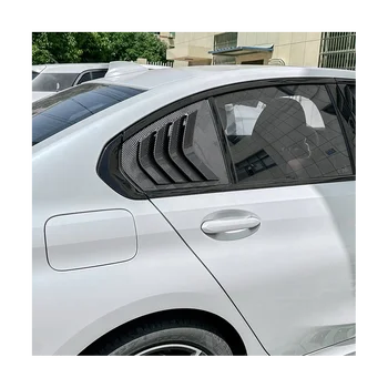 Автомобилни жалузи за задно стъкло триъгълен стикер за затвора Trim аксесоари за BMW Серия 3 G28 G20 (черен)