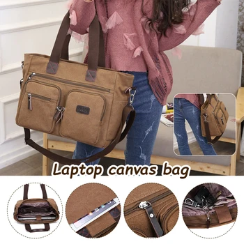 Бизнес куфарче платно лаптоп чанта преносим мода рамо чанта crossbody чанта лаптоп платно чанта е проста и стилна