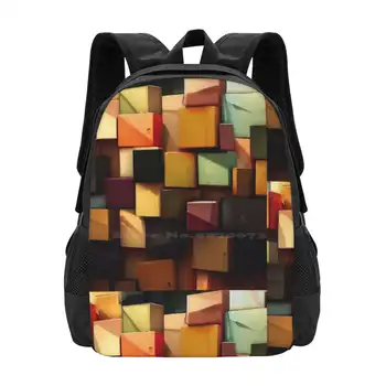 Блок текстура модел раница за студент училище лаптоп пътуване чанта блокове текстури модели плоски цветове