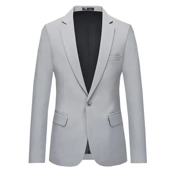 Бутикова външна търговия Нов мъжки лек бизнес моден костюм мъжки плътен цвят британски стил случайни тънък костюм яке единичен