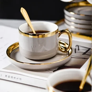 висок клас кост Китай корона кафе чаша керамични чаши чай ястие с tablewar комплект сватба и housewarming