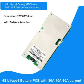 висококачествена 4S 12.8V Lifepo4 батерия BMS 14.6V PCB с 40A 50A 60A функция за постоянен ток и баланс за 12V