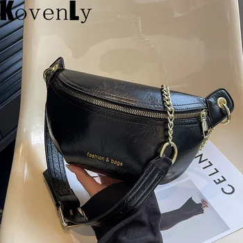 Дамска чанта Casual Chest Bag Дизайнер Луксозни чанти за жени Кожен стил гърдите торбичка Висококачествена чанта за рамо с цип
