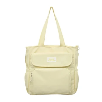 Дамски голям капацитет Crossbody чанта дами пратеник чанта проста голяма пазарска чанта корейски стил рамо чанта студент книга чанта 517D