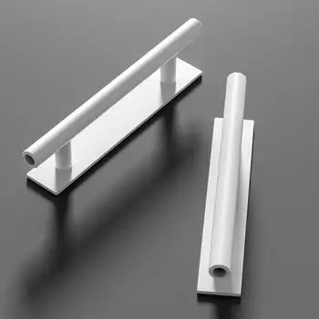 Дръжка на вратата шкаф пластмаса без пробиване Push-pull балкон порта прозорец дърпа копче кухненски мебели дръжка интериорни врати