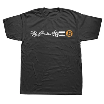 Еволюцията на парите Bitcoin Btc Crypto Cryptocurrency T Shirt Мъже Жени Новост Тениски O Neck Tee Shirt Графично облекло