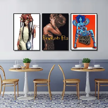 Ерика Баду певец плакат без рамки плакат Крафт клуб бар хартия реколта плакат стена изкуство живопис спалня проучване стикери