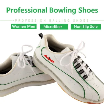 Жени Мъже Удобни обувки за боулинг Унисекс носими качествени маратонки Неплъзгащи се вътрешни маратонки Бели обувки за боулинг 35-46