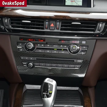 За BMW X5 X6 F15 F16 2015-2018 Централно управление CD панел Климатик бутон рамка интериор карбонов модел подстригване аксесоари за кола