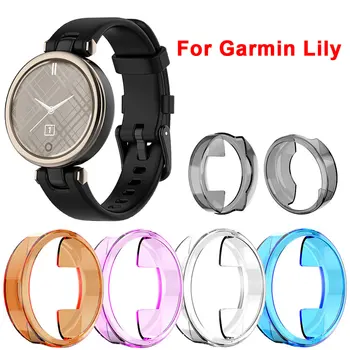 За Garmin Lily жените фитнес спорт екран протектор случай смарт часовник лента защитна черупка рамка меки TPU капак аксесоари