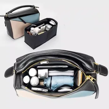 За Loewe/пъзел филц кърпа вмъкване чанта организатор грим чанта организатор пътуване вътрешен преносими козметични чанти
