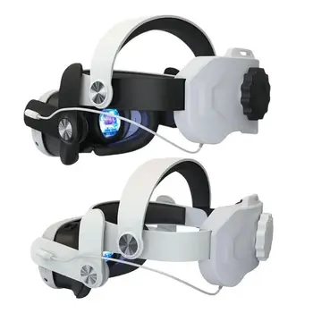 За Meta Quest 3 каишка за глава с батерия Vr слушалки 6000mah батерия Регулируема каишка VR слушалки аксесоари