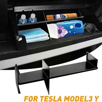 За Tesla Модел 3 Y жабка кутия съхранение дял плоча организатор рафт ръкавица конзола център слоест контейнер R3q5