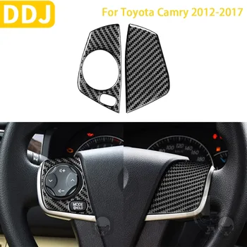 За Toyota Camry 2012-2017 Asian Edition аксесоари за кола Въглеродни влакна интериор волана бутон подстригване стикери декорация