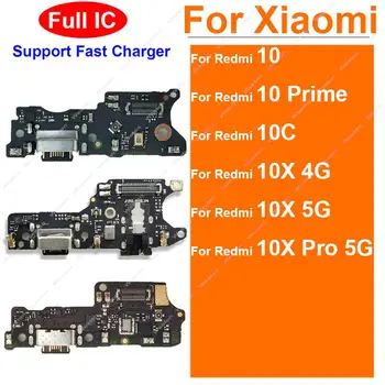 За Xiaomi Redmi 10 10C 10 Prime 10X Pro 4G 5G USB жак за зареждане Зарядно устройство USB порт съвет Flex кабелни части