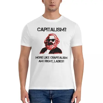 Забавен капитализъм комунист Карл Маркс Крапитализъм Тийс Творчески Забавен маниак тениска Crewneck Състезание по дейност Eur Размер