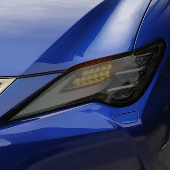 Защитно фолио за автомобилни фарове Предна светлина Прозрачен черен TPU стикер за Lexus RC F RC350 Facelift 2019 2020 Аксесоари