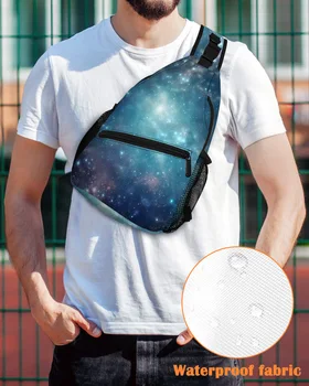 Звезди на звездното небе Млечен път гърдите чанта за мъже жени случайни Crossbody чанта пътуване рамо чанта голям капацитет прашка чанта